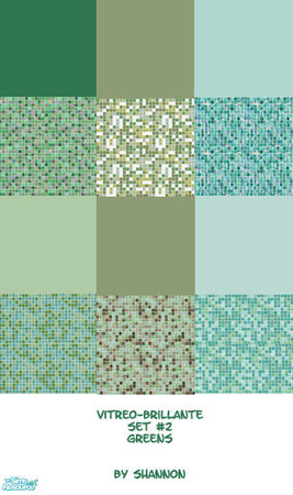 Sims 2 — Vitreo-Brillante Bathroom Wall tiles Set #2 by shannon730 — Set 2 of 5, vitreo-brillante wall tiles. This set is