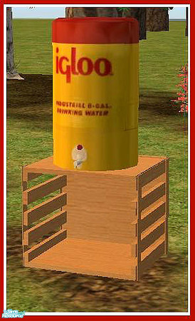 Sims 2 — Cook Out Drink Dispencer by cat3cm — A decorative drink dispencer for the cook out set.