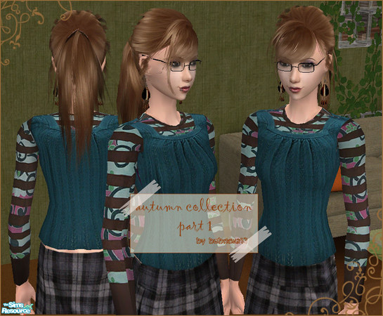 Sims 2 — Autumn cosy wear for teens - 5 by Bubnova13 — This is the 1st part of the warm and cosy casual clothes set I