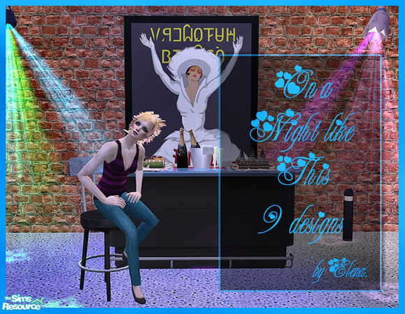 Sims 2 — On a Night Like This by TSR Archive — \"On a Night Like This\" is a \"going out\" set of