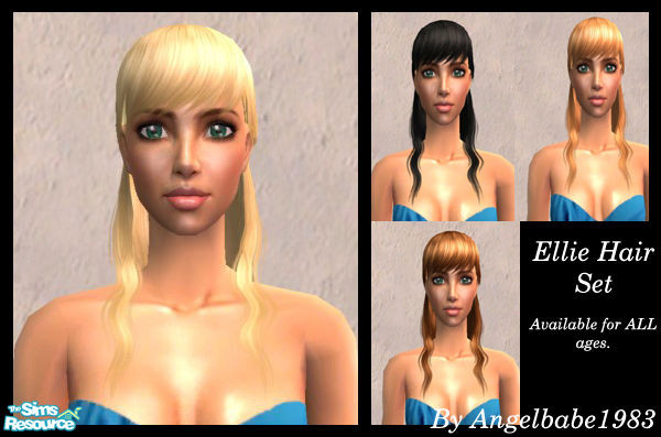 Sims 2 — Ellie Hair Set by Angelbabe1983 — Here is a hair set based on a wonderul mesh by Raonjena. Comes in 4 different