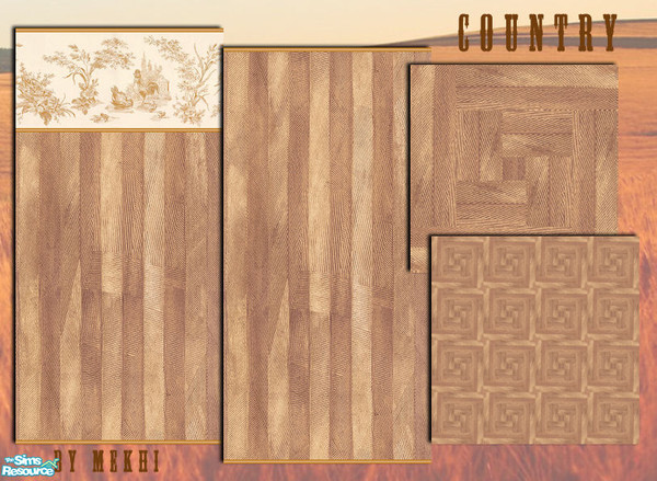 Sims 2 — Country by Mekhi — Two wallpapers and two matching floors for your beautiful homes. The floors can be found