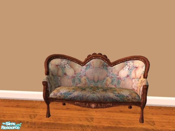 Sims 2 — Victorian Loveseats - Covington Floral by drewsoltesz — A recolour of the \'Luxuraire Loveseat, here are five