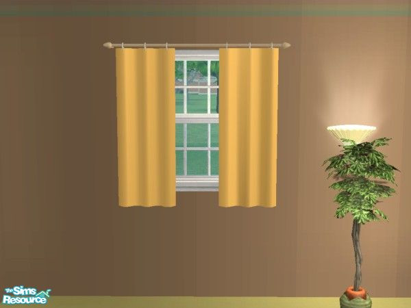 Sims 2 — Fruity Modern Bedroom - Orange Curtains (Small Short) by lym — Part of my Fruity Modern Bedroom set.