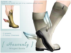 Sims 3 — [ Heavenly ] - Winged Boots by Screaming_Mustard — A lovely pair of heavenly boots, topped with a set of cute