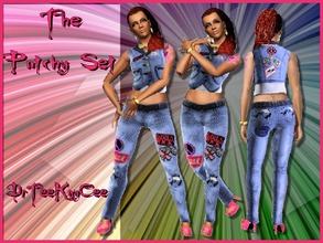 Sims 3 — The Patchy Set by drteekaycee — Have a pair of Skinny Jeans that are just worn out? Have no fear, patches are