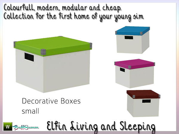 Sims 3 — Elfin Living Box M by BuffSumm — Decorative medium box matching the *Elfin Set* ***TSRAA***