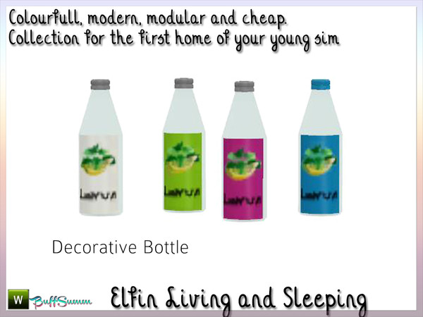 Sims 3 — Elfin Living Bottle by BuffSumm — Decorative bottle matching the *Elfin Set* ***TSRAA***