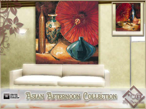 Sims 3 — Asian Afternoon Collection by Devirose — The light and the colors of the East in these two wonderful paintings,
