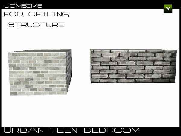Sims 3 — structure ceiling urban teen bedroom by jomsims — structure ceiling urban teen bedroom