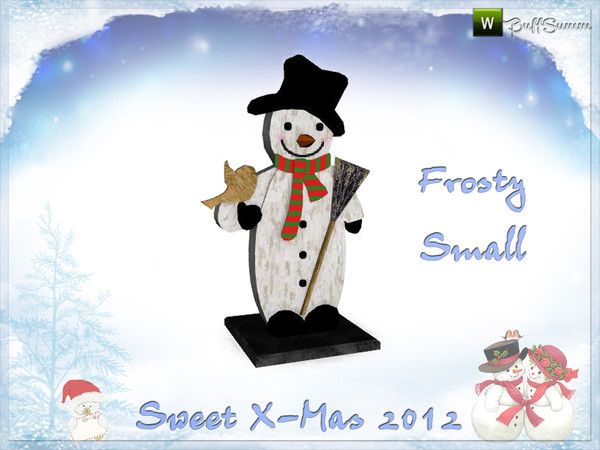 Sims 3 — Frosty by BuffSumm — *Frosty* for placing on slots - small version. Part of the *Sweet X-Mas 2012 Set*