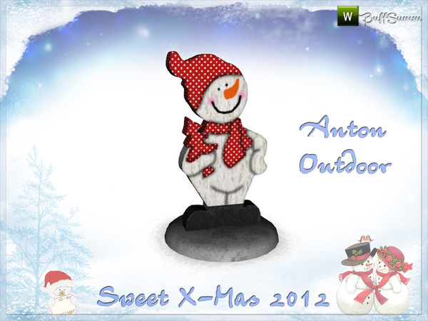 Sims 3 — Outdoor Anton by BuffSumm — *Anton* for placing only on floor - large version. Part of the *Sweet X-Mas 2012