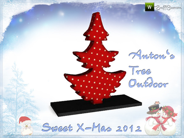 Sims 3 — Outdoor Antons Tree by BuffSumm — *Anton's Tree* for placing only on floor - large version. Part of the *Sweet