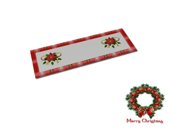 Sims 3 — Christmas Living  2012 Table Runner by Lulu265 — Part of the Christmas Living 2012 Set Please do not clone,