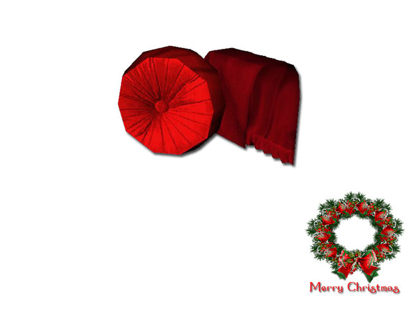 Sims 3 — Christmas Living  2012 Chair Blanket by Lulu265 — Part of the Christmas Living 2012 Set Please do not clone,