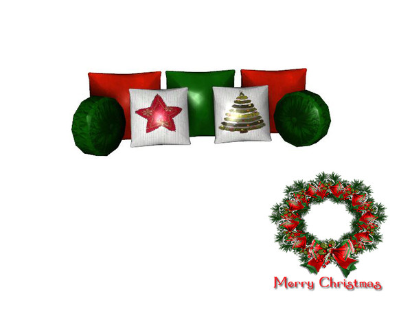 Sims 3 — Christmas Living  2012 Decor Sofa Pillows by Lulu265 — Part of the Christmas Living 2012 Set Please do not