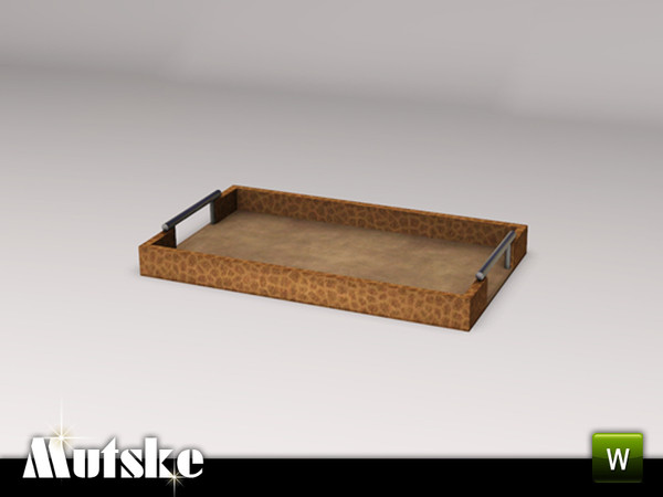 Sims 3 — Kinsley Living Serving Tray by Mutske — This is a modern serving tray with many slots. 3 recolorable parts.