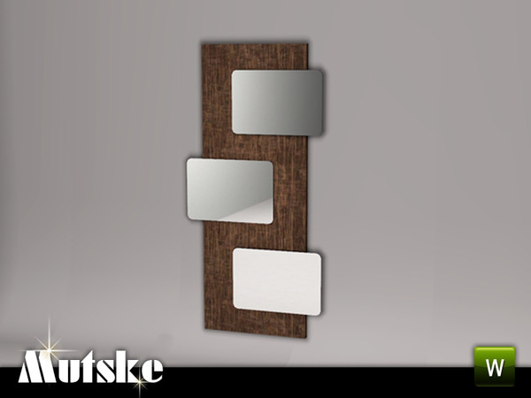 Sims 3 — Kinsley Living Mirror by Mutske — This is a modern Mirror. 2 recolorable parts. Environment 3, Fun 3, Charisma.