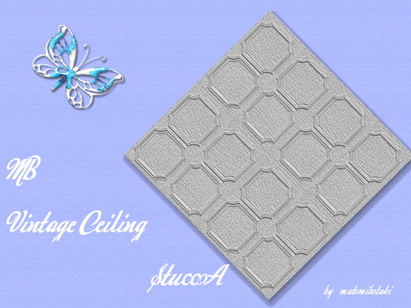 Sims 3 — MB-VintageCeilingStuccoA by matomibotaki — MB-VintageCeilingStuccoA, vintage stucco design ceiling tile in
