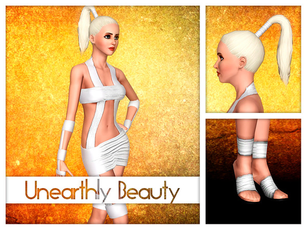 Sims 3 — Unearthly Beauty by Kiolometro — Unearthly fashion for Sims. Strange and unusual accessories complete this