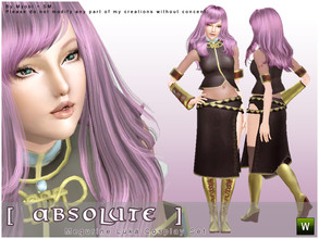 Sims 3 — [ Absolute ] - Megurine Luka Cosplay Set by Screaming_Mustard — As per popular request, I've finally finished a