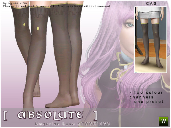 Sims 3 — [ Absolute ] - Megurine Luka Stockings by Screaming_Mustard — As per popular request, I've finally finished a