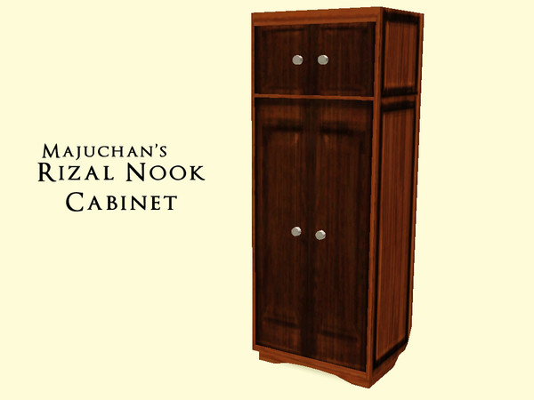 Sims 3 — Rizal Nook Cabinet by Majuchan — Cabinet to compliment your reading nook.