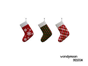 Sims 3 — Christmas Socks by wondymoon — - Christmas Set - Socks - wondymoon@TSR - Dec'2012