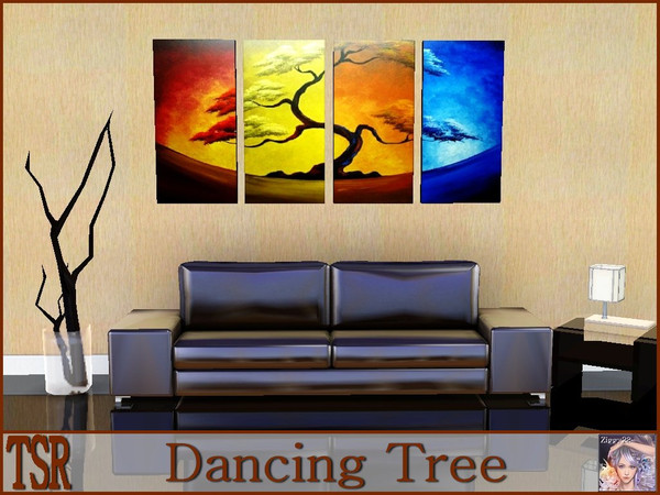 Sims 3 — Dancing Tree by ziggy28 — Dancing Tree, a quad painting with various colours. Mesh created by fantasticSims as a