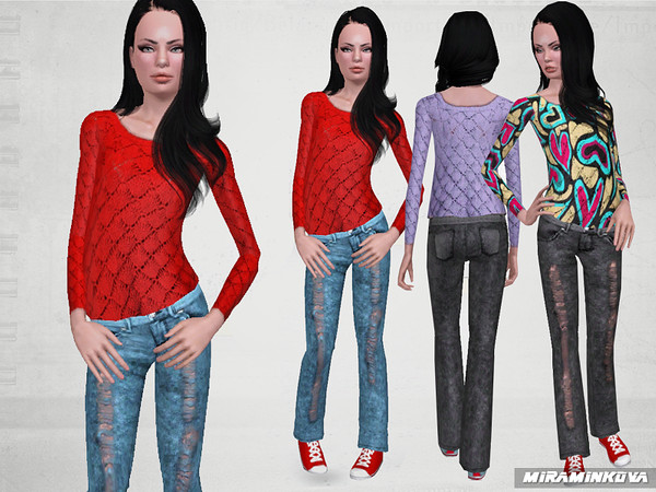 Sims 3 — Open Your Heart Part 4 by miraminkova — This set includes some wonderful additions to your teen's closet. Don't