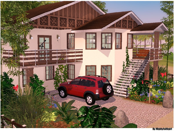 Sims 3 — 5 Beachcomber Way by mightyfaithgirl — Adorable 2 bedroom, 2 bathroom beach house. Hardwood, landscaping,