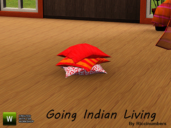 Sims 3 — Going Indian Modern Pillow Chair by TheNumbersWoman — The calm and tranquil setting of Indian Decor. By
