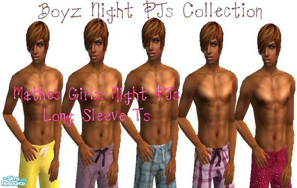 Sims 2 — VF Boyz Night PJs by fortunecookie1 — Here are some cute American Eagle inspired sleep pants that go with the VF