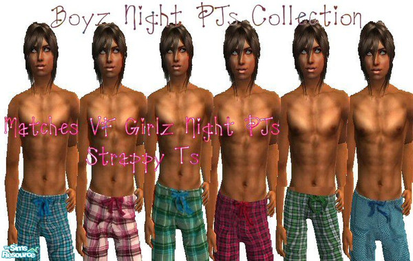 Sims 2 — VF Boyz Night PJs  by fortunecookie1 — Here are some cute American Eagle inspired sleep pants that go with the
