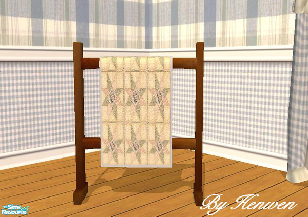 Sims 2 — Countrytime Shaker Quilt Rack by Henwen — 