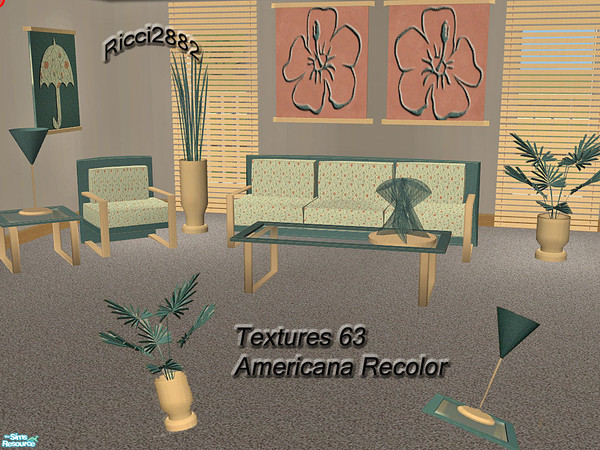 Sims 2 — Textures 63-Americana Recolor by TheNumbersWoman — For Texture Challenge 63 a recolor of the Americana set. You