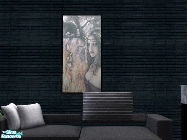 Sims 2 — witchcraft combustion by Muccy — Victoria Frances Painting Recolor of the Painting - Art Nouveau Deco Print from