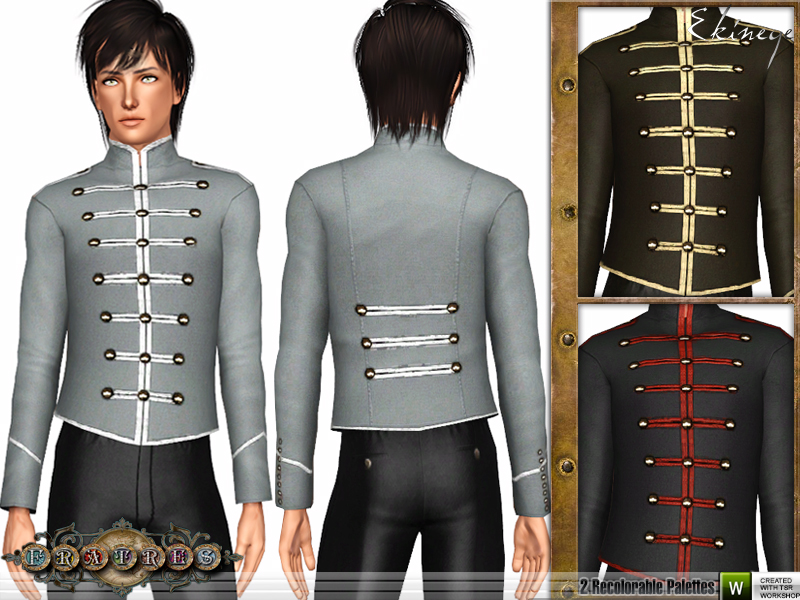 The Sims Resource - Fratres - Steampunk Military Jacket 3