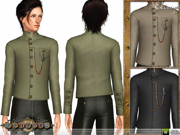 The Sims Resource - Fratres - Steampunk Military Jacket 1