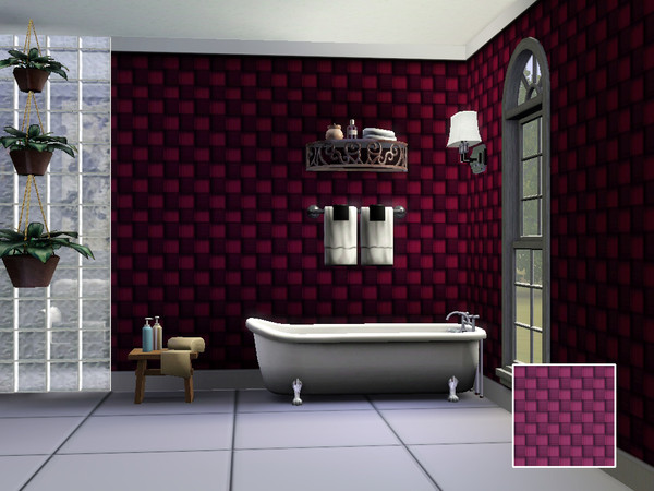 Sims 3 — purple etched glass mosaic tiles by K_Reimer — Glass mosaic tiles, perfect for bathrooms or kitchen
