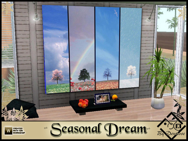 Sims 3 — Seasonal Dream by Devirose — Great painting dedicated to the four seasons, fresh and modern ^ ^ Base game
