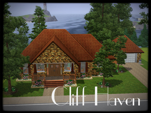 Sims 3 — Cliff Haven - 1bd. 2bt. by chewj332 — Cliff Haven is the prefect home for the single sim. This house has a lot