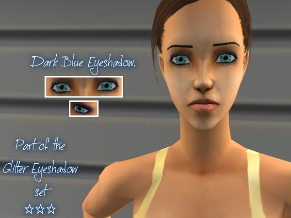 Sims 2 — [03] - Dark Blue Glitter Shadow. by Xodess — - This set is made up of glitter eyeshadow. - It has 10 shades. -