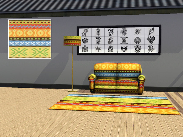 Sims 3 — Knit Pattern v6 by K_Reimer — Colorful fair isle knit pattern