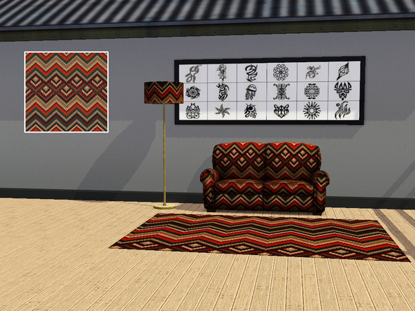 Sims 3 — Knit Pattern v2 by K_Reimer — Fall coloured knitted pattern