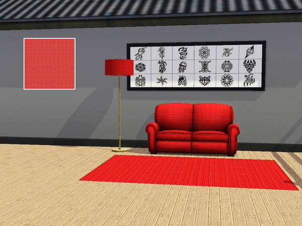 Sims 3 — Knit Pattern v3 by K_Reimer — Red stockinette knit pattern