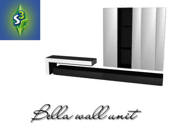Sims 3 — S3C bella wall unit by ruhrpottbobo — bella wall unit, designed in italy