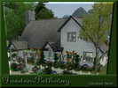 Sims 3 — Garden Pathway by Cerulean Talon — Classic stone house that is extremely adorable. It has a nice little lot for