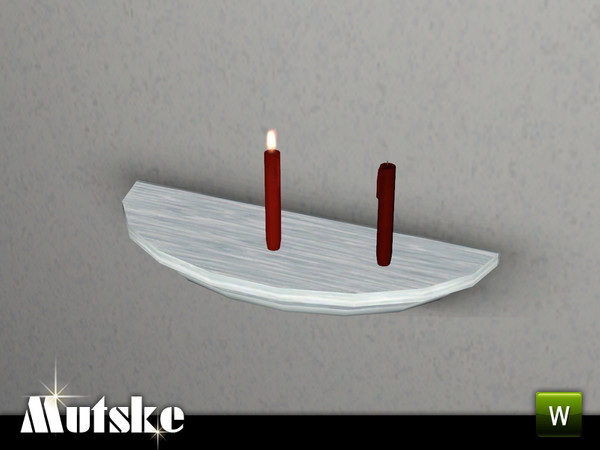Sims 3 — Noel Candles Collection Taper Burned by Mutske — This is a taper candle that can be lit and un-lit. 2