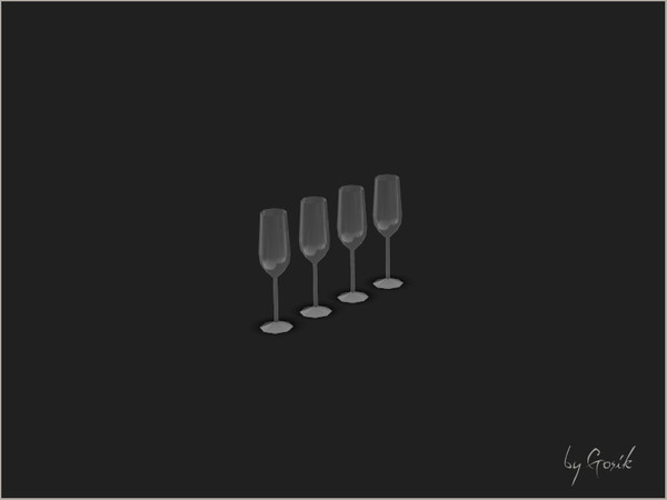Sims 3 — Contempo champagne glasses by Gosik — Made by Gosik at The Sims Resource. TSRAA